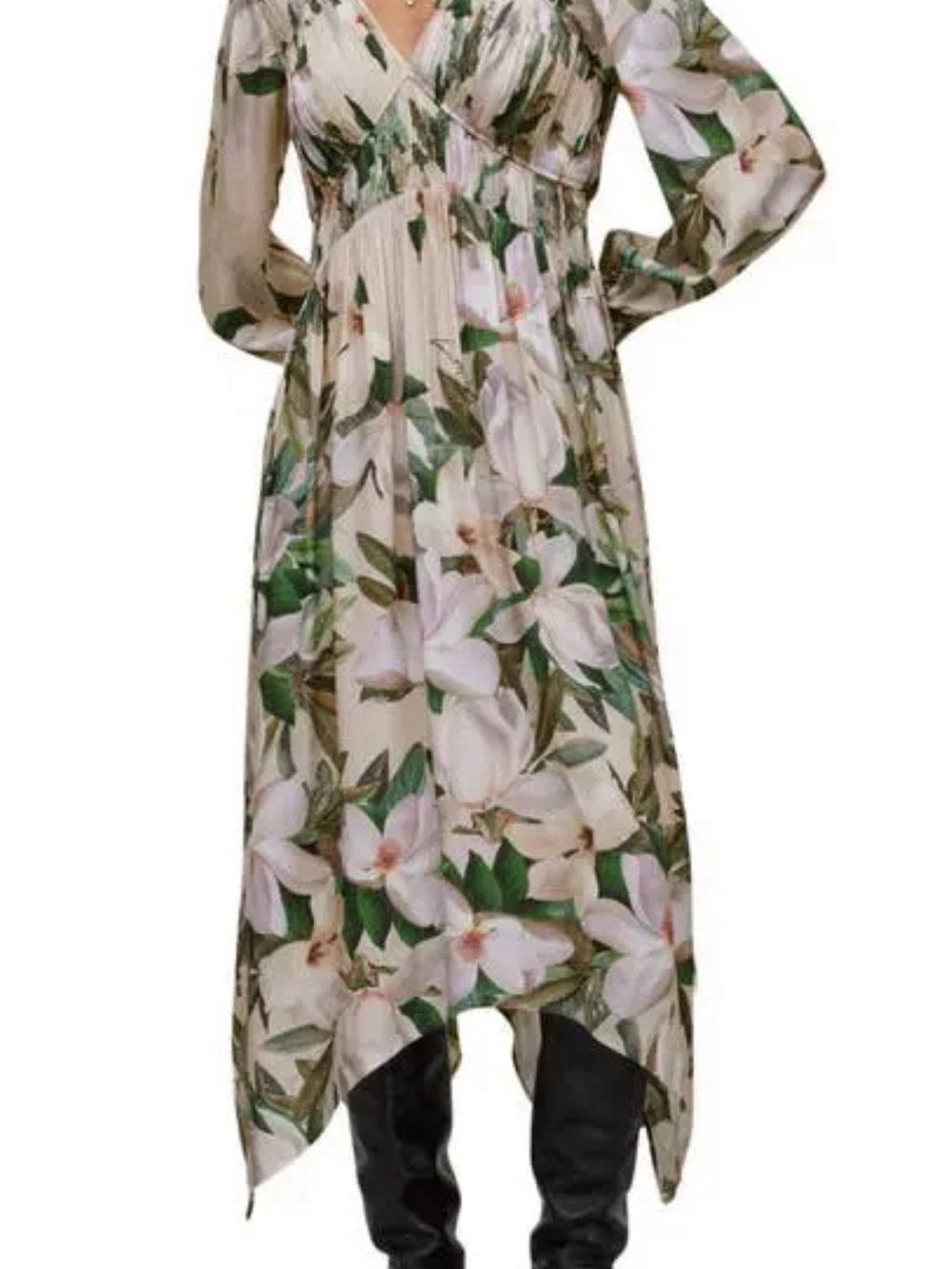 ALLSAINTS Estelle Alessandra Floral Long Sleeve Midi Dress